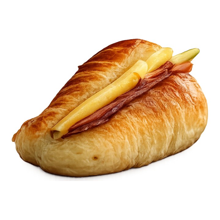 Media luna Jamón y queso 7 cm — Lunetto